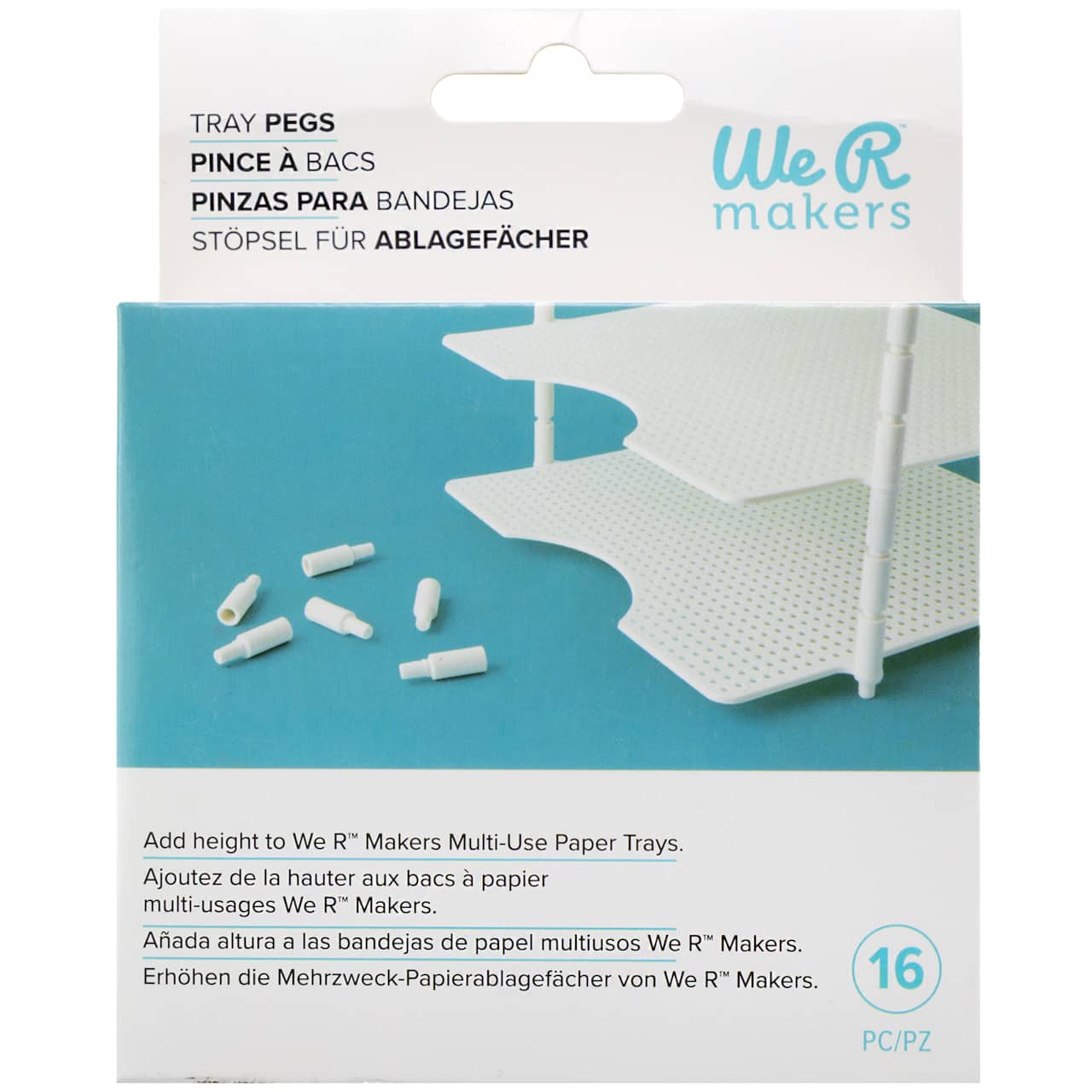We R Memory Keepers® Multi-Use Paper Tray Pegs, 16ct.